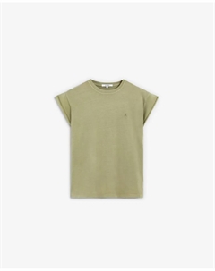 Женская футболка из хлопка с круглым вырезом, зеленый Scalpers