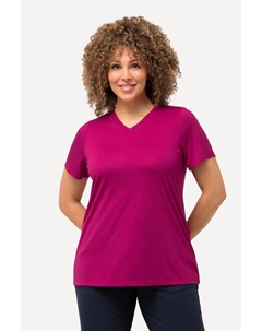 Женская функциональная рубашка антибактериальная с V-образным вырезом и коротким рукавом Ulla popken