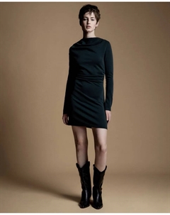 Короткое платье из модала, темно-зеленый Сфера