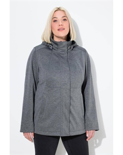 Женская куртка HYPRAR softshell с водоотталкивающим капюшоном и двухсторонней молнией Ulla popken