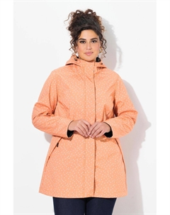 Женская длинная куртка из софтшелла с водонепроницаемым капюшоном и каплевидным узором Ulla popken