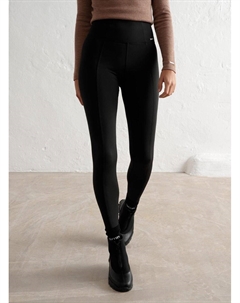 Женские леггинсы со складками, теплые, черные Aim'n