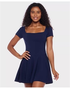 Платье-трансформер для юниоров из крепа-скуба с квадратным вырезом и расклешенной юбкой B. darlin