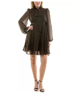 Женское мини-платье с завышенной талией и завязкой Taylor