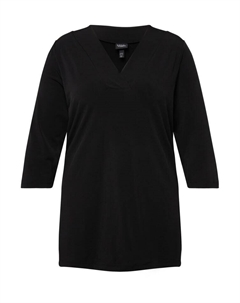 Футболка Longshirt, черный Ulla popken