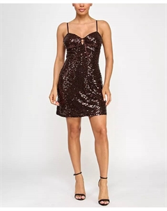 Короткое платье без рукавов с бантом на спине, расшитое пайетками, для юниоров Crystal doll