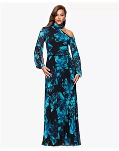 Платье-футляр Petites с вырезом и длинными рукавами Xscape