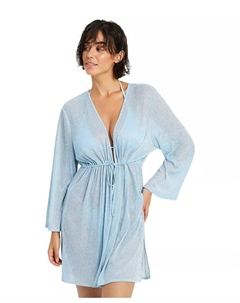 Женское металлизированное пляжное платье-трансформер, серый Lscn by lascana