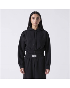 ЭКСКЛЮЗИВНАЯ ТОЛСТОВКА С КАПЮШОНОМ СВОБОДНОГО КРОЯ ИЗ ЧЕРНОГО ХЛОПКА И ЭЛАСТАНА Everlast