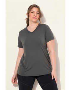 Женская функциональная рубашка антибактериальная с V-образным вырезом и коротким рукавом Ulla popken