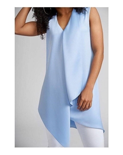 Драпированная туника без рукавов Jamie, синий Caldwell collection