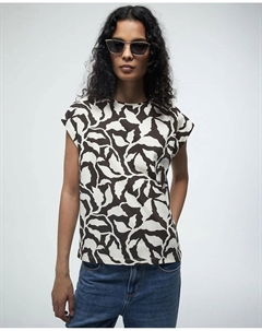 Футболка с принтом, темно-коричневый Сфера