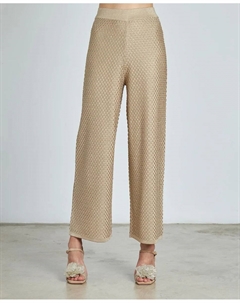 Женские прямые брюки с текстурой и металлической отделкой, золотой Alma en pena.