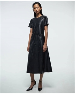 Платье с эффектным поясом, черный Сфера