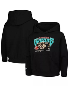 Черный худи Vancouver Grizzlies Hardwood Classics с ретро-логотипом для подростков Mitchell and ness