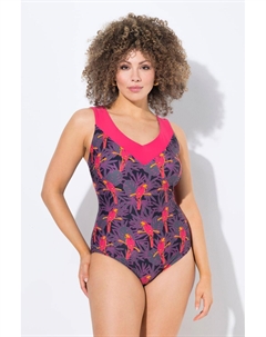 Женский купальник с попугаями, мягкие чашки, переработанный Ulla popken