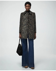 Пальто с анималистическим принтом, коричневый Сфера