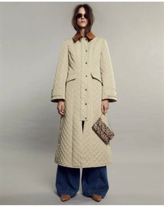 Длинное стеганое пальто, песочный Сфера