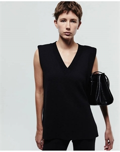 Жилет с V-образным вырезом, черный Сфера