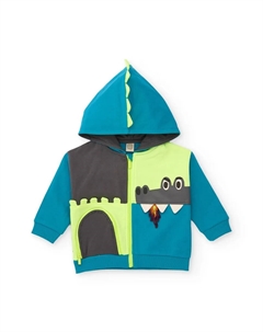 Толстовка с капюшоном для мальчика синего цвета с изображением дракона Tuc tuc