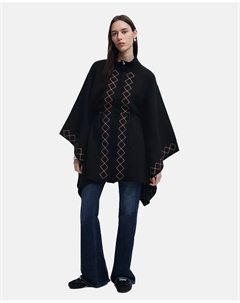 Пончо зигзаг, бежевый Desigual