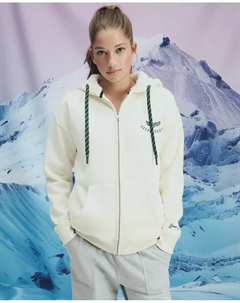 Женская толстовка с открытым капюшоном из искусственной овчины, белый Green coast