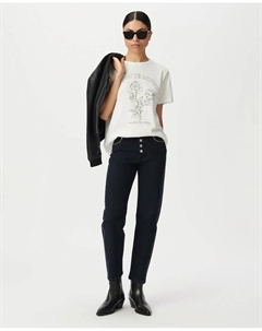 Прямые женские джинсы с заклепками, темно-синий Ikks