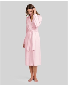 Женский ночной халат с перекрестной застежкой, розовый Lohe