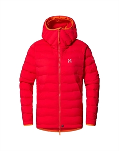 Женская стеганая куртка с капюшоном Spitz Down, красный Haglöfs