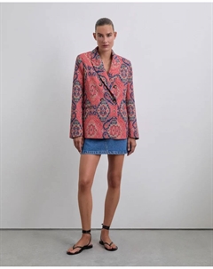 Женский жаккардовый пиджак на пуговицах, розовый Scalpers