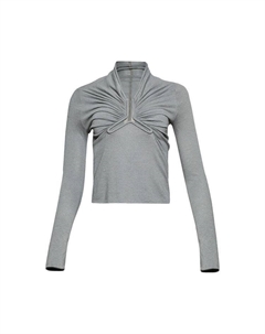 Топ Allanah Long-Sleeve Top, Washed Indigo Rick owens