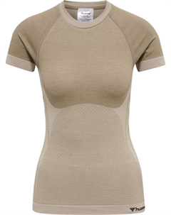 Функциональная рубашка T-Shirt S/S Raglanärmel Hmlclea Yoga Damen, цвет CHATEAU GRAY/DRIFTWOOD MELANGE Hummel