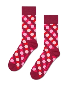 Красные носки в горошек Happy socks