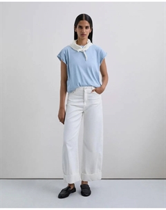 Женская футболка из хлопка с круглым вырезом, синий Scalpers