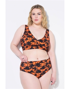 Женские плавки-бикини с высокой талией и принтом ладони Ulla popken