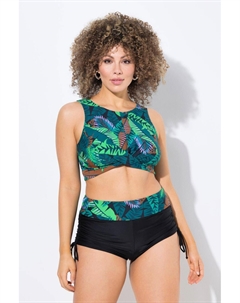 Женское бикини с пальмами, мягкие чашечки, драпировка, переработанный материал Ulla popken