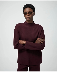 Джемпер с воротником Перкинс, бордовый Сфера