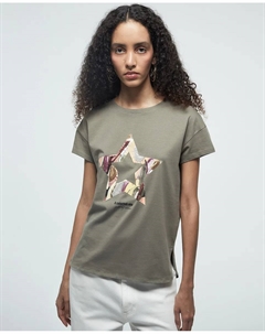 Футболка с блестками, хаки Сфера