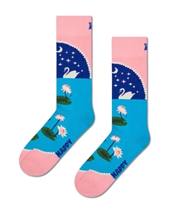 Носки с изображением озера лебедей, розовый Happy socks