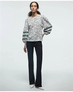 Вышитая футболка, зеленый Сфера