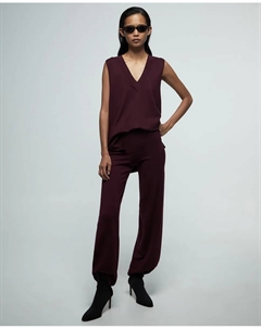 Жилет с V-образным вырезом, бордовый Сфера