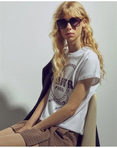 Футболка с графикой, белый Сфера