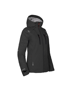 Куртка-дождевик, легкая утепленная, из переработанного материала, водонепроницаемость 20 000 мм водяного столба, черная Bergson