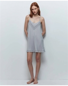 Ночная рубашка на бретельках, светло-серый Сфера