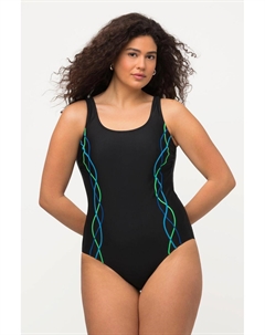 Женский купальник с окантовкой без мягких чашек, пояс под грудью Ulla popken