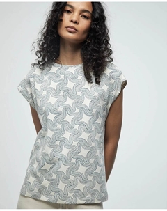 Футболка с принтом, светло-бежевый Сфера