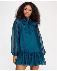 Платье из органзы с бантом на шее для юниоров Seni & cade