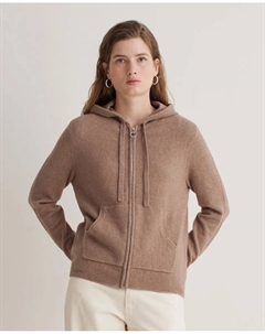 Женская толстовка с капюшоном и молнией, коричневый Yerse