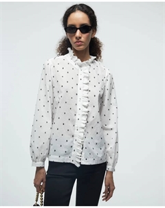 Романтичная хлопковая блузка, черный Сфера