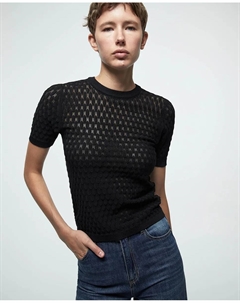 Ажурный джемпер, черный Сфера